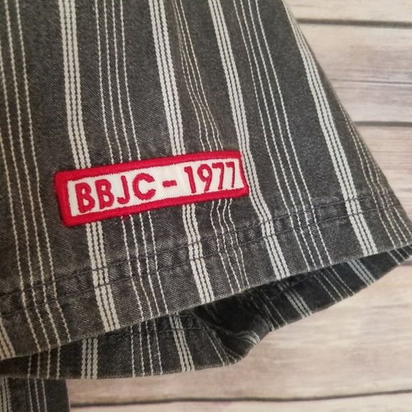 Vintage Bugle Boy Mens L Striped Button Up Front - Picture 5 of 6